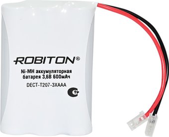 Аккумулятор Robiton DECT-T207-3XAAA 600 mAh 1 шт.