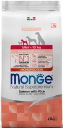 Сухой корм для собак Monge Dog Speciality Line Monoprotein Mini лосось с рисом 2.5 кг