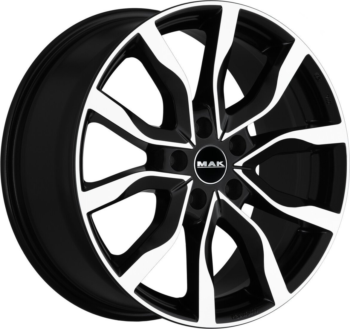 Литые диски MAK Koln 21x9.5" 5x130мм DIA 71.6мм ET 52мм Black Mirror