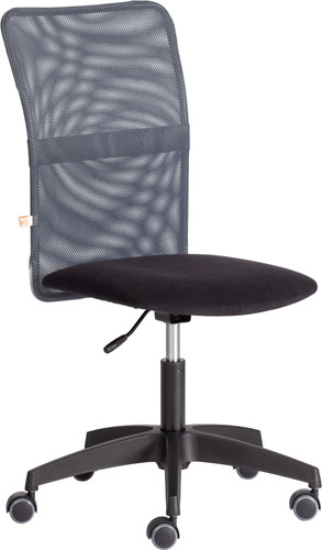 Кресло TetChair Star флок/ткань (черный/серый, 35/W-12)