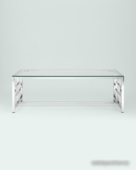 Журнальный столик Stool Group Бруклин 120x60 ECT-013 (прозрачное стекло/сталь серебристый)