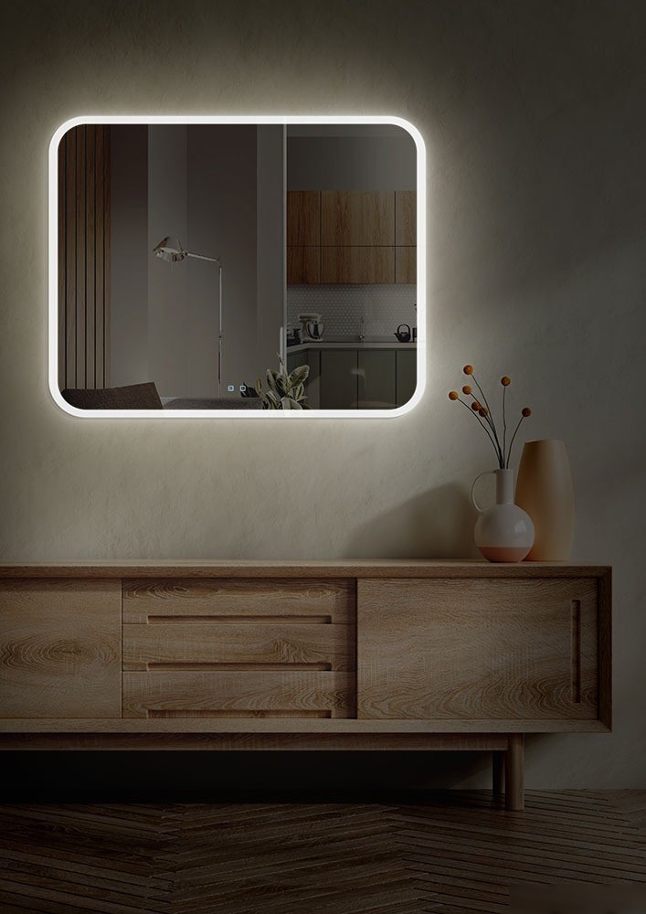 Silver Mirrors Зеркало Стив Voice 100x80 LED-00002618