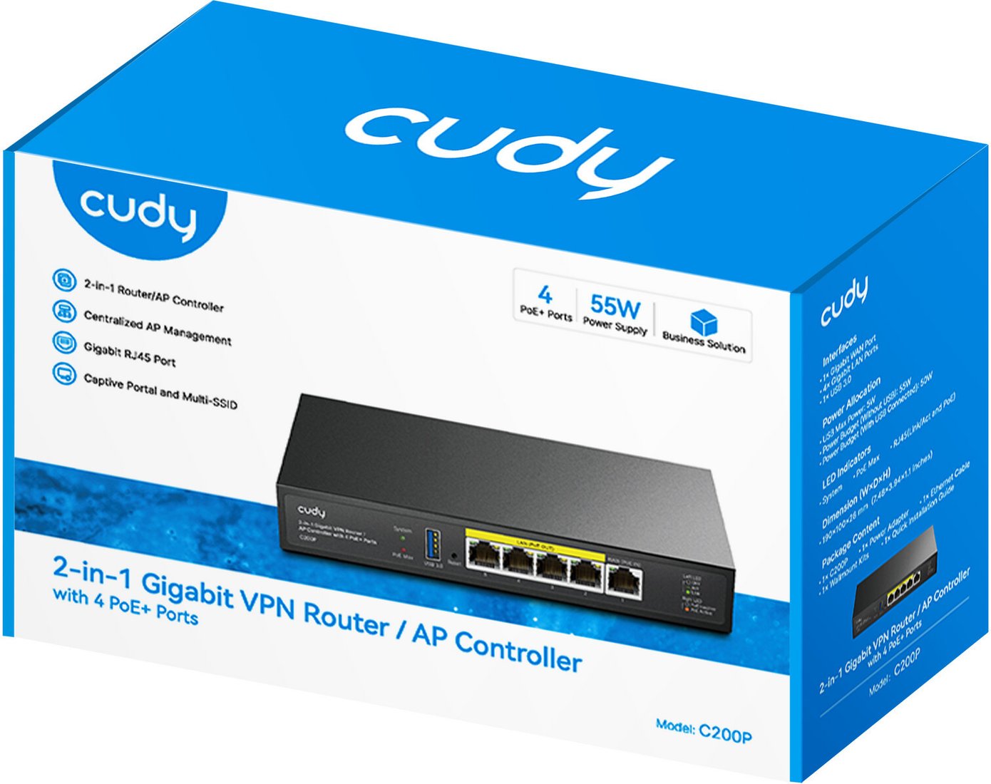 Маршрутизатор Cudy C200P 1.0