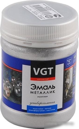 Эмаль VGT Универсальная Металлик ВД-АК-1179 230 г (серебристый)