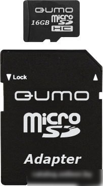 Карта памяти QUMO microSDHC (Class 10) 16GB (QM16GMICSDHC10)