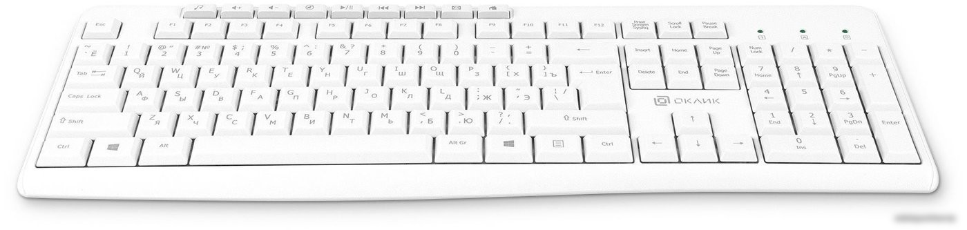 Клавиатура Oklick K225W (белый)