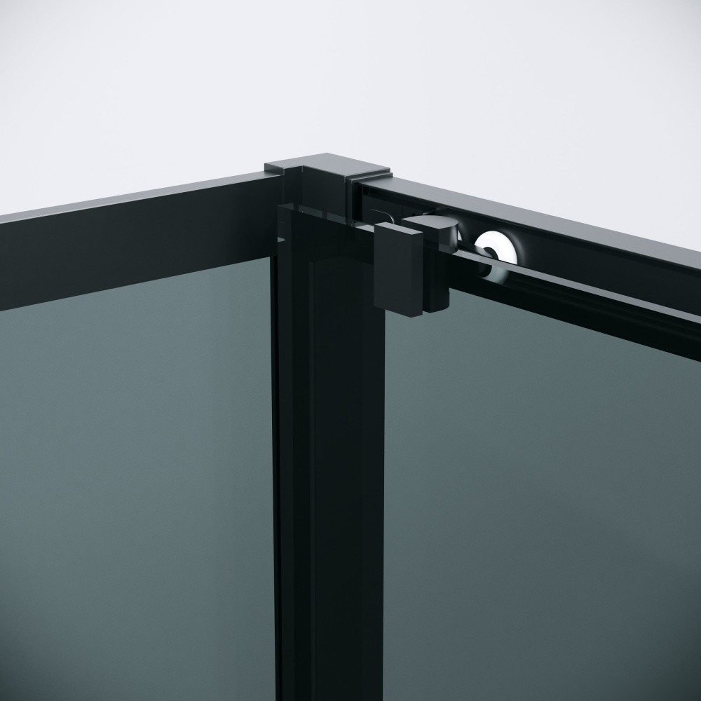 Душевой уголок Grossman Cosmo 120x80x195 120.K33.02.1280.21.10 (черный матовый/тонированно стекло)