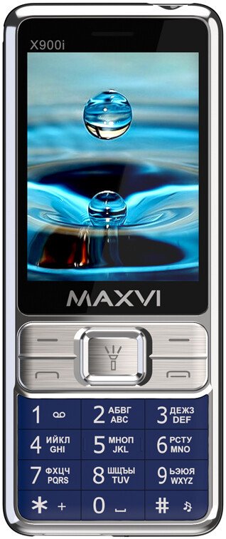 Кнопочный телефон Maxvi X900i (синий)