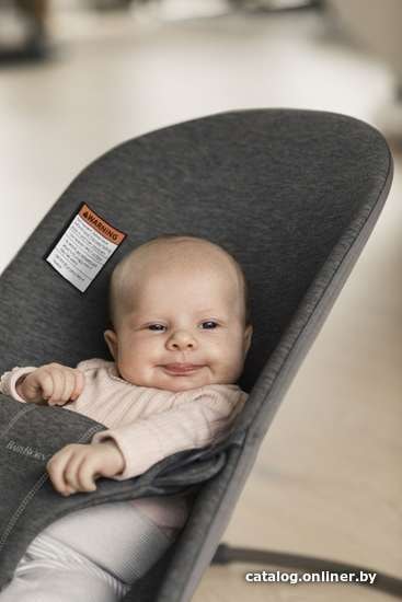 Шезлонг BabyBjorn Bouncer Bliss (ткань 3D jersey, charcoal grey)