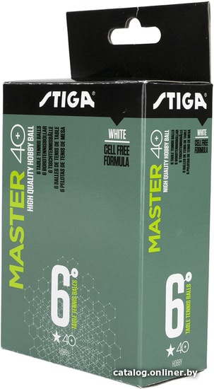 Мяч Stiga Master 40+ (белый, 6 шт)