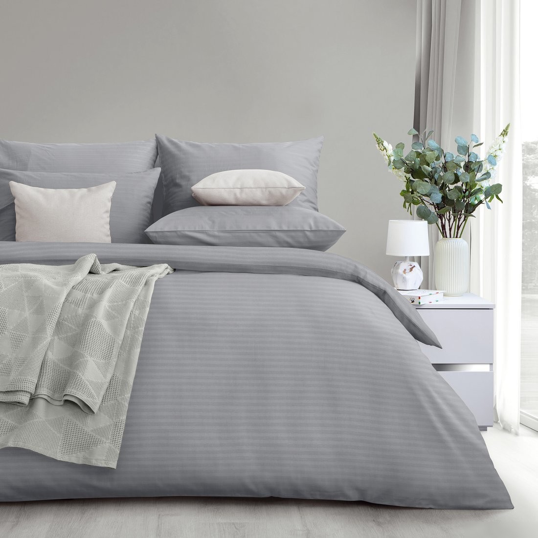 Постельное белье Verossa Stripe Silver moon VRT 200/220М 70309 ST13 01