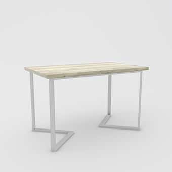 Кухонный стол Hype Mebel Дельта 110x70 (белый/древесина белая)