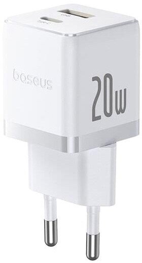 Сетевое зарядное Baseus Palm Fast Charger C+U 20W EU P10111608213-01 (белый) Сетевое зарядное Baseus Palm Fast Charger C+U 20W EU P10111608213-01 (белый)