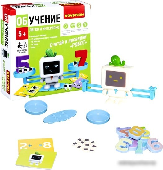 Развивающая игра Bondibon Считай и проверяй. Робот ВВ5192