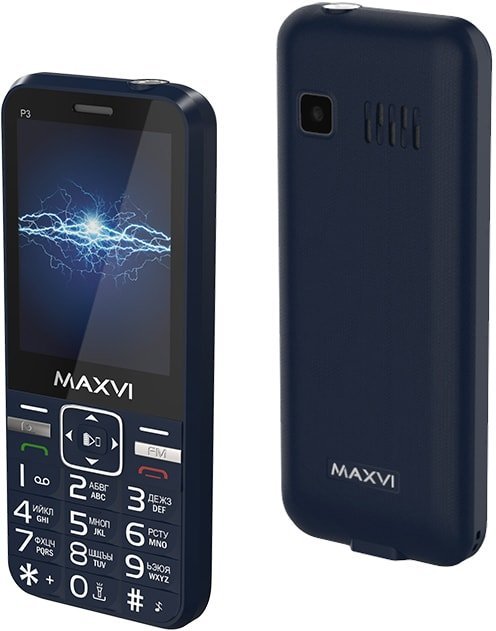 Кнопочный телефон Maxvi P3 (синий)