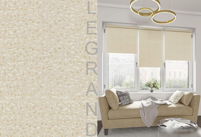 Рулонные шторы Legrand Блэкаут Кристалл 90x175 (крем)