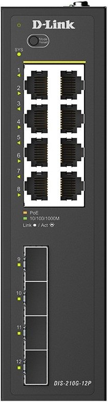 Управляемый коммутатор 2-го уровня D-Link DIS-210G-12P/A1A
