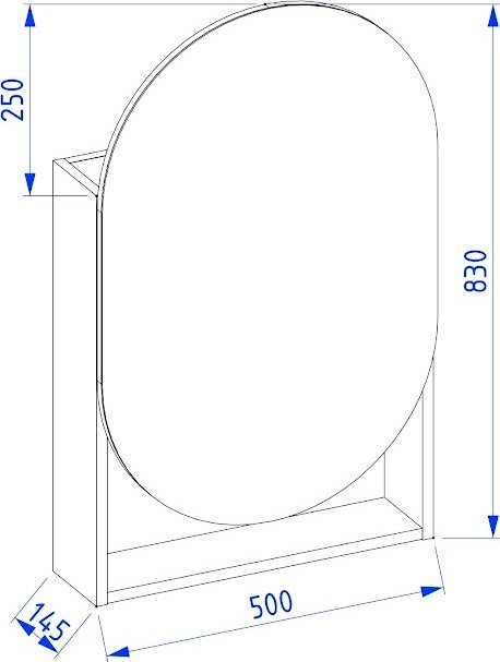 Lauter Шкаф с зеркалом Estel 50 (серо-зеленый полуматовый)