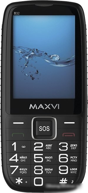 Кнопочный телефон Maxvi B32 (черный)
