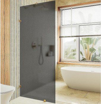 Душевая стенка MaybahGlass 99x195 MGD-273-2 (графитовое матовое стекло/бронза)