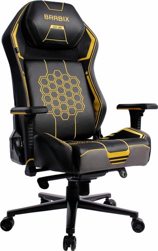 Игровое (геймерское) кресло Brabix GM-180 532953 (черный/желтый)