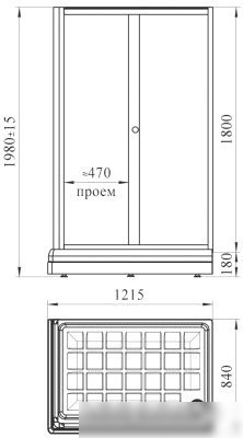 Душевой уголок Radomir Верчелли 1-09-1-0-0-0121 (матовое стекло)