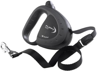 Поводок-рулетка Ferplast Flippy Tech Tape M 75022021 (черный)