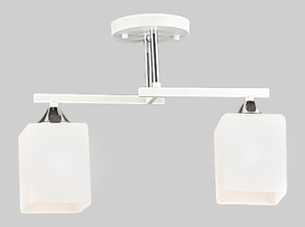 Люстра средней высоты Aitin Pro НПБ 02-2x60-101 N6788/2 (белый/хром)