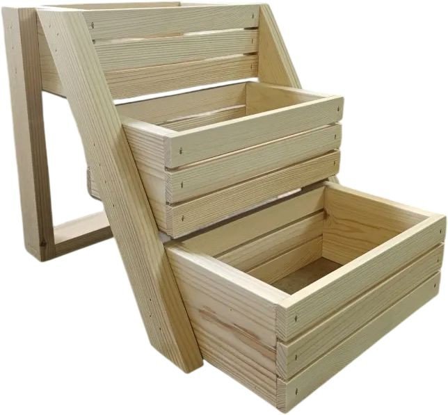 Кашпо KraftHouse На 3 ящика 30x41x25 2044028546223 (натуральный)