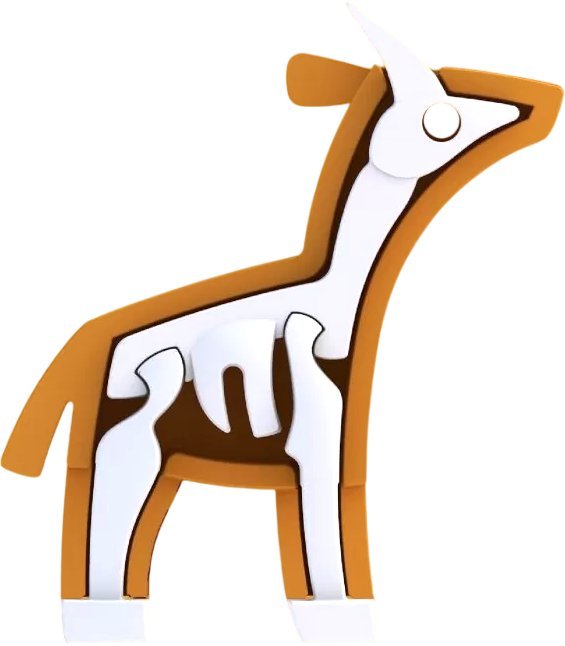 Магнитный конструктор Halftoys Animal Импала HAS002