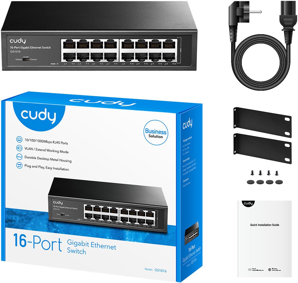 Неуправляемый коммутатор Cudy GS1016 4.0