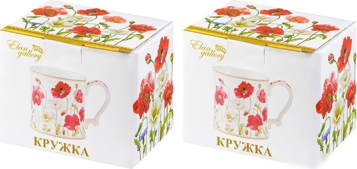 Набор кружек Elan Gallery New Bone China Маки 420331_2 (2шт)