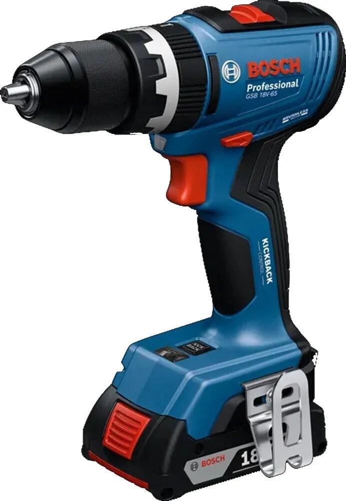 Ударная дрель-шуруповерт Bosch GSB 18V-65 Professional 06019N3100 (с 2-мя АКБ, кейс)