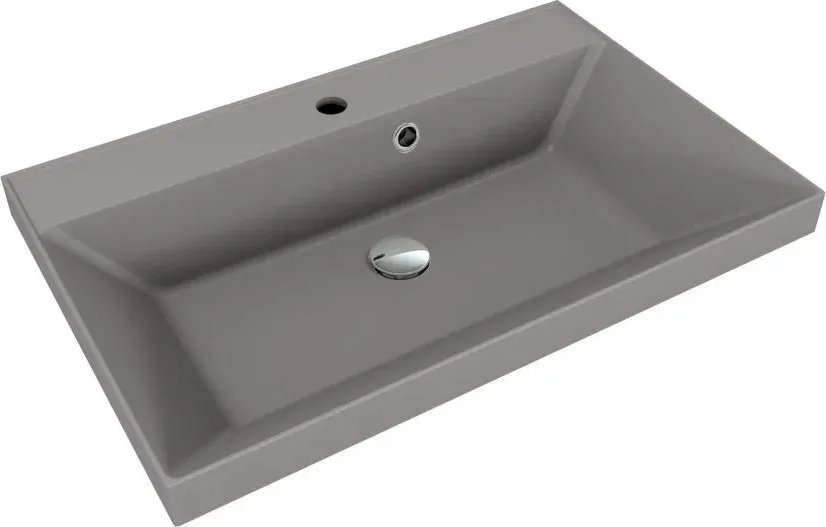 Умывальник Symbolite Asti 80x45 (кварц, серый шелк)