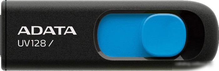 USB Flash A-Data DashDrive UV128 Black/Blue 128GB (AUV128-128G-RBE)