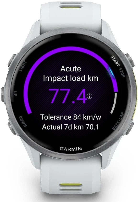 Умные часы Garmin Forerunner 970 47 мм (белый/зеленый)