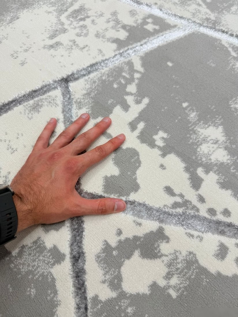Ковер для жилой комнаты Radjab Carpet Амальфи Прямоугольник 01518B (3x4, C.Grey/Antrasit)