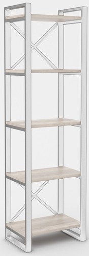 Стеллаж Hype Mebel Стандарт 50x170 (белый/древесина белая)
