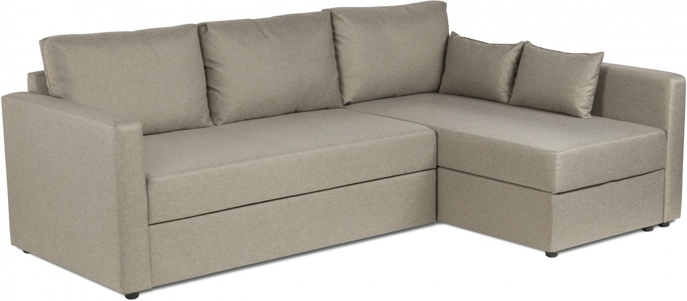 Угловой диван Mio Tesoro Тилаус длинный подлокотник (Beige/Grey)