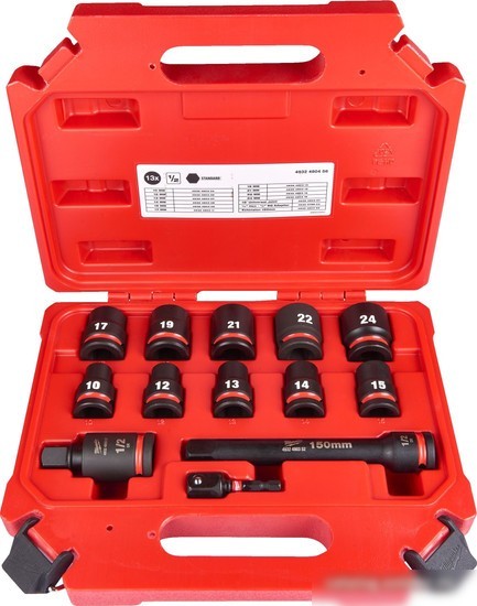 Набор головок слесарных Milwaukee Shockwave 4932480456 (13 шт)
