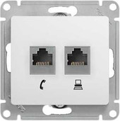 Розетка телефонная Schneider Electric Glossa GSL000185 (белый)