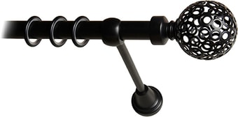 Lm Decor Ажур (черный мат, гладкая, 1,6м 25мм, 1 ряд, без кручка)