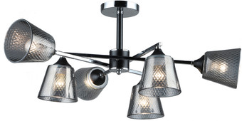 Люстра средней высоты Mirastyle SX-N-4081/6 CH+BK