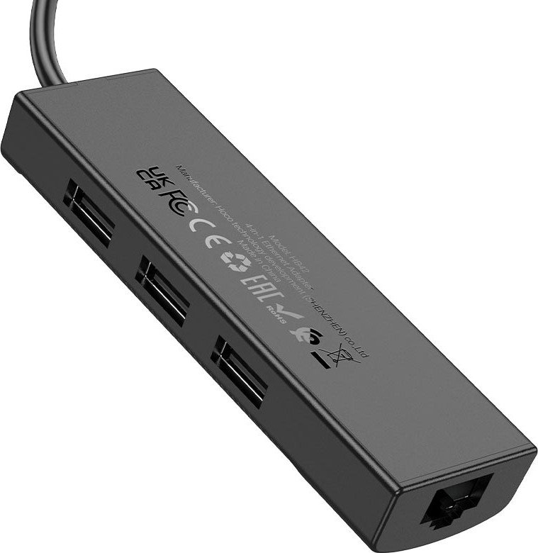 USB-хаб Hoco HB42 USB Type-A (3 x USB 2.0, 1.2 м)