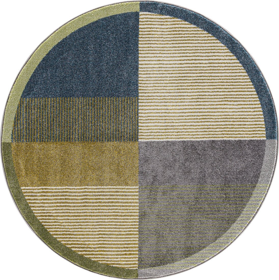 Ковер для жилой комнаты Merinos Rio F233-DAIRE-GRAY-BLUE (1.6х1.6)