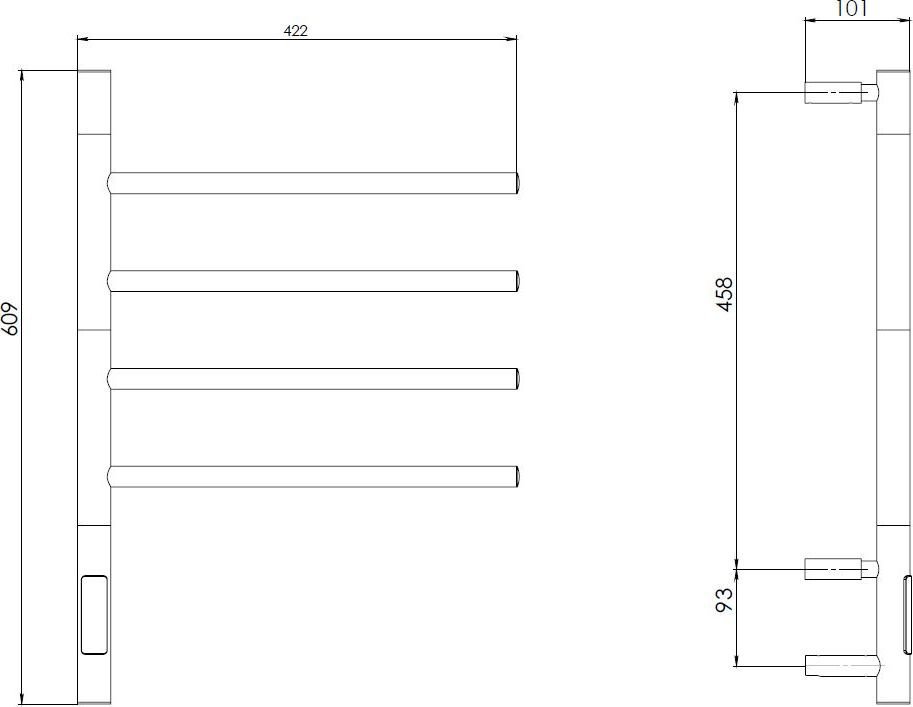 Полотенцесушитель Vincea VTD-1S1CBE