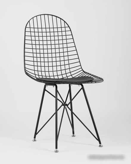 Стул Stool Group Eiffel (черный/черная подушка)