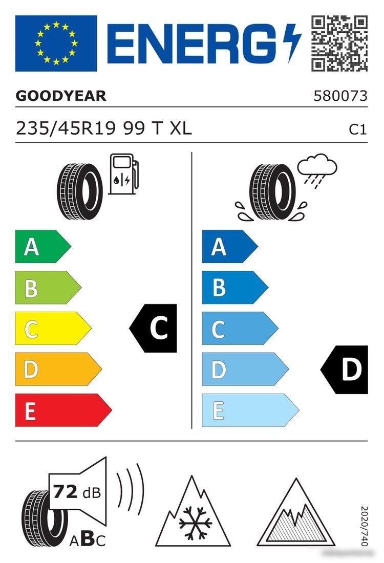 Зимние шины Goodyear UltraGrip Ice 2+ 245/45R20 103T
