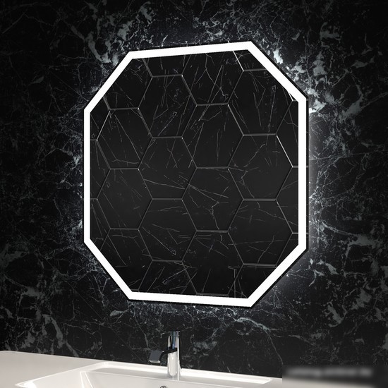 Пекам Зеркало LED Octagon-80x80sp (сенсор на прикосновение/подогрев)