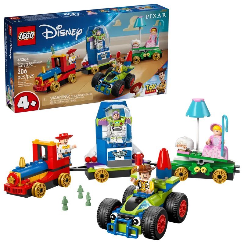 Конструктор LEGO Disney История игрушек: Праздничный поезд и радиоуправл. машинка (43264)